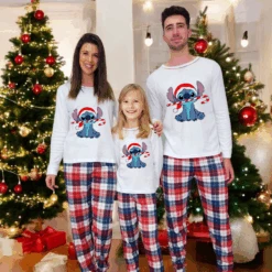 Pijama Stitch Christmas Para Toda La Familia