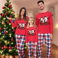 Pijama Cuadros M&M Christmas Rojo