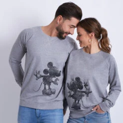 Sudadera Mickey & Minnie Boceto Negro -Roly 27770 1d103d09 af9d 48ad 8c3f 856f11362efd