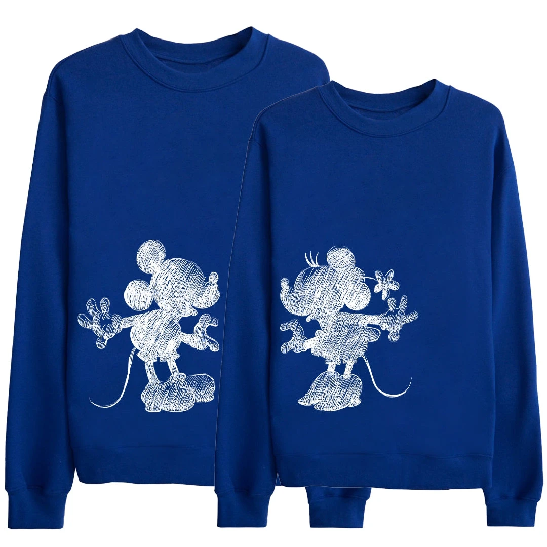 Sudadera Mickey & Minnie Boceto Blanco 2 Sudadera Mickey & Minnie Boceto Blanco - Imagen 2