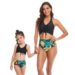 Bikini Hojas Top Negro -Roly 32558