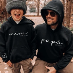Sudadera Capucha Papá-Mamá Mini Cuore