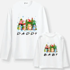 Camiseta Bluey Family Navidad -Roly Camiseta Bluey Family Navidad blanca 3