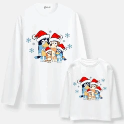 Camiseta Bluey Navidad -Roly Camiseta Bluey Navidad blanca 2