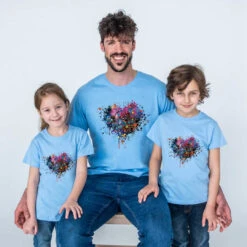 Camiseta Corazón Degradado -Roly Camiseta Corazon degradado celeste 2