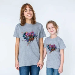 Camiseta Corazón Degradado -Roly Camiseta Corazon degradado gris 3