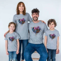 Camiseta Corazón Degradado -Roly Camiseta Corazon degradado gris 4