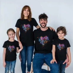 Camiseta Corazón Degradado -Roly Camiseta Corazon degradado negra 3