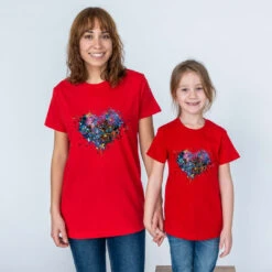 Camiseta Corazón Degradado -Roly Camiseta Corazon degradado roja 2