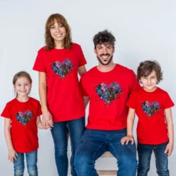 Camiseta Corazón Degradado -Roly Camiseta Corazon degradado roja 3