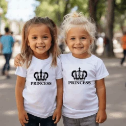 Camiseta Crown King-Queen-Princess-Prince -Roly Camiseta Crown King Queen Princess Prince blanca