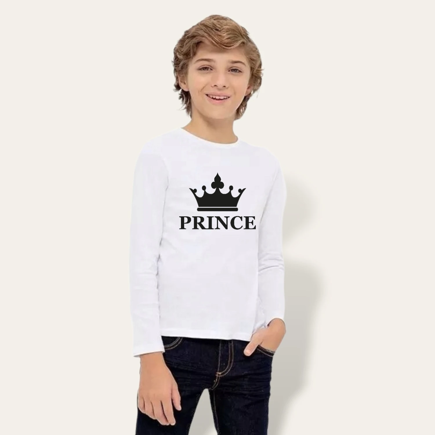 Camiseta Crown King-Queen-Princess-Prince Manga Larga 1 Camiseta Crown King-Queen-Princess-Prince Manga Larga