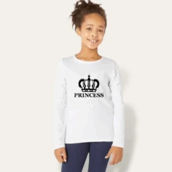 Camiseta Crown King-Queen-Princess-Prince Manga Larga 7 Camiseta Crown King-Queen-Princess-Prince Manga Larga -Roly Camiseta Crown King Queen Princess Prince manga larga blanca 2