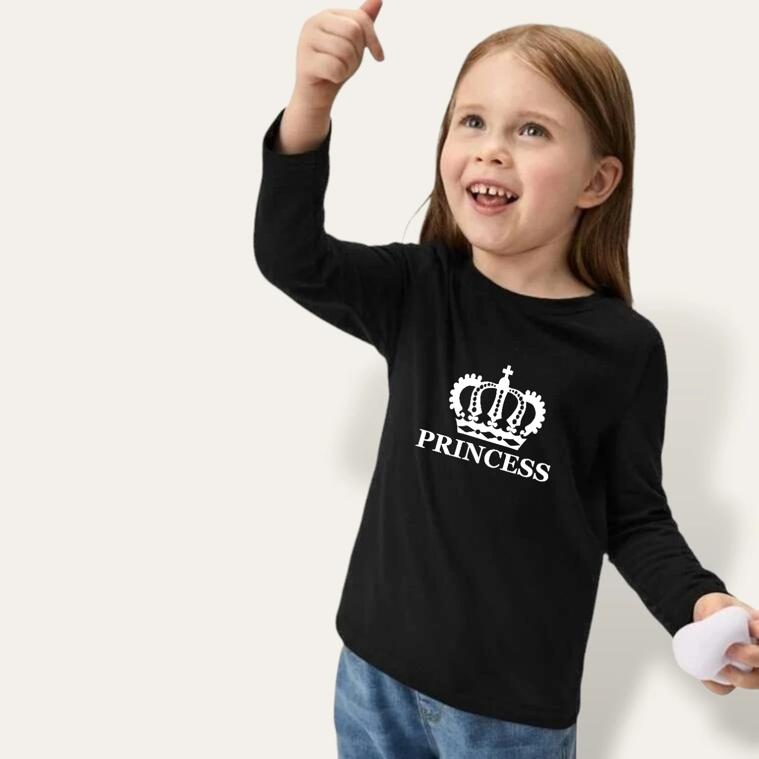 Camiseta Crown King-Queen-Princess-Prince Manga Larga 2 Camiseta Crown King-Queen-Princess-Prince Manga Larga - Imagen 2