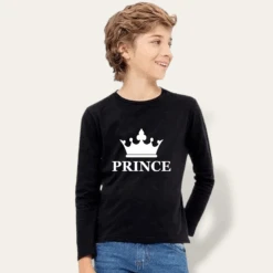Camiseta Crown King-Queen-Princess-Prince Manga Larga 6 Camiseta Crown King-Queen-Princess-Prince Manga Larga -Roly Camiseta Crown King Queen Princess Prince manga larga negra 2