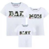 Camiseta Dad Mom & Baby Militar