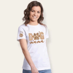 Camiseta Dog Mama Animal Print 10 Camiseta Dog Mama Animal Print -Roly Camiseta Dance Love and Enjoy blanca 1