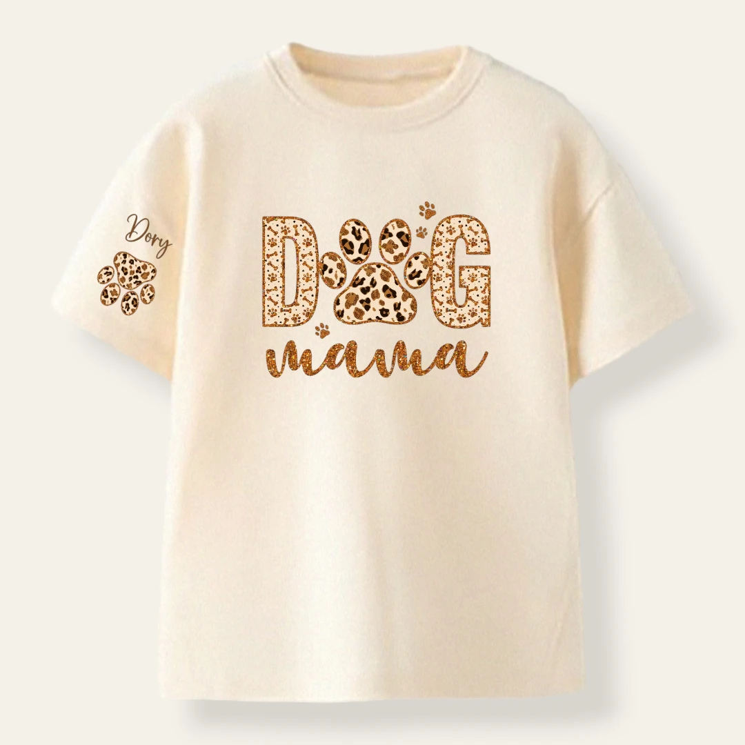 Camiseta Dog Mama Animal Print 1 Camiseta Dog Mama Animal Print