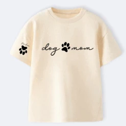 Camiseta Dog Mom Huella 8 Camiseta Dog Mom Huella -Roly Camiseta Dog Mom Huella crudo