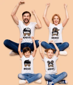 Camiseta Family Life Animal Print 5 Camiseta Family Life Animal Print -Roly Camiseta Family Life animal print blanca 2
