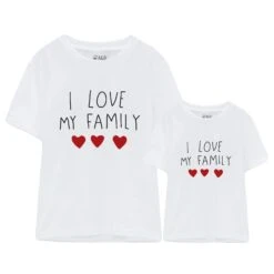 Camiseta I Love My Family -Roly Camiseta I love my family blanca 3