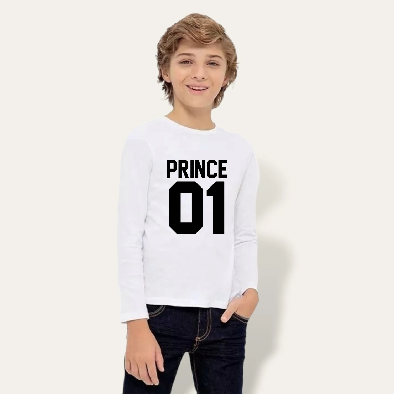 Camiseta King-Queen-Princess-Prince Manga Larga 4 Camiseta King-Queen-Princess-Prince Manga Larga - Imagen 4