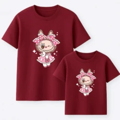 Camiseta Labubu Lacito -Roly Camiseta Labubu lacito granate