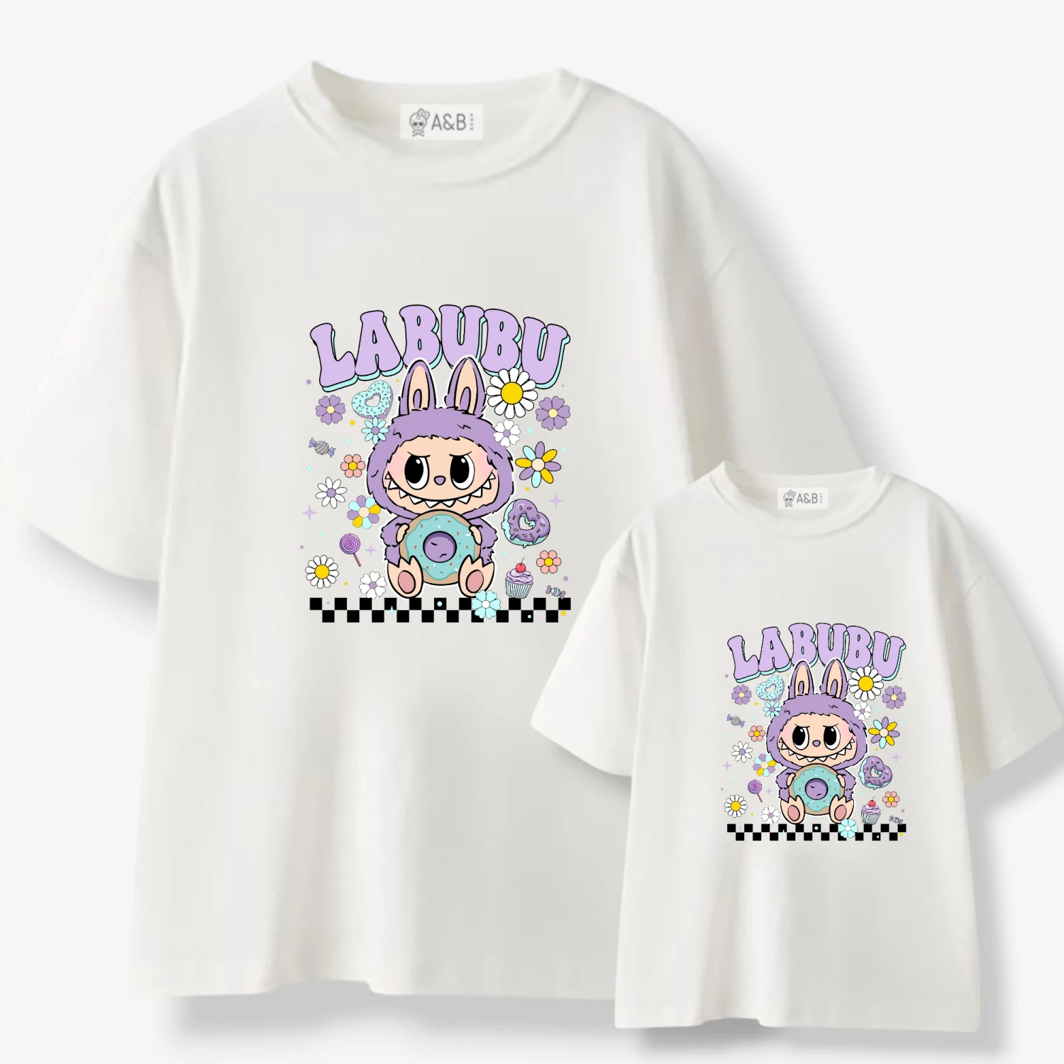 Camiseta Labubu Lila Mix 1 Camiseta Labubu Lila Mix