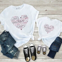 Camiseta Love Heart 9 Camiseta Love Heart -Roly Camiseta Love heart blanca 2