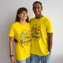 Camiseta Love You Forever -Roly Camiseta Love you forever amarilla 3