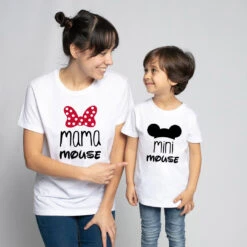 Camiseta Mama-daddy Mouse Mini Mouse -Roly Camiseta Mama daddy mouse mini mouse blanca 3
