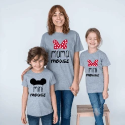 Camiseta Mama-daddy Mouse Mini Mouse -Roly Camiseta Mama daddy mouse mini mouse gris