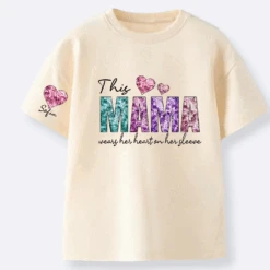 Camiseta Mama Efecto Lentejuelas 9 Camiseta Mama Efecto Lentejuelas -Roly Camiseta Mama Efecto Lentejuelas crudo 2