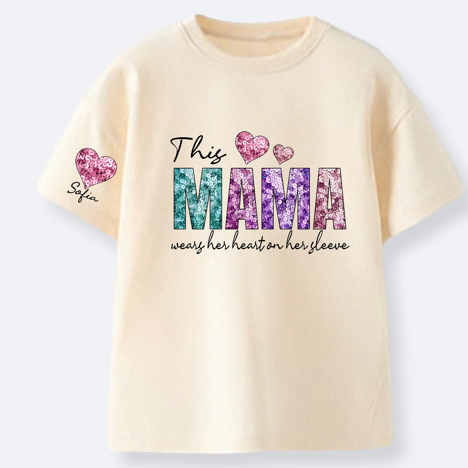 Camiseta Mama Efecto Lentejuelas 4 Camiseta Mama Efecto Lentejuelas - Imagen 4