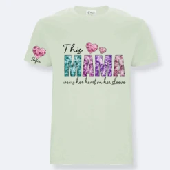 Camiseta Mama Efecto Lentejuelas 11 Camiseta Mama Efecto Lentejuelas -Roly Camiseta Mama Efecto Lentejuelas verde menta