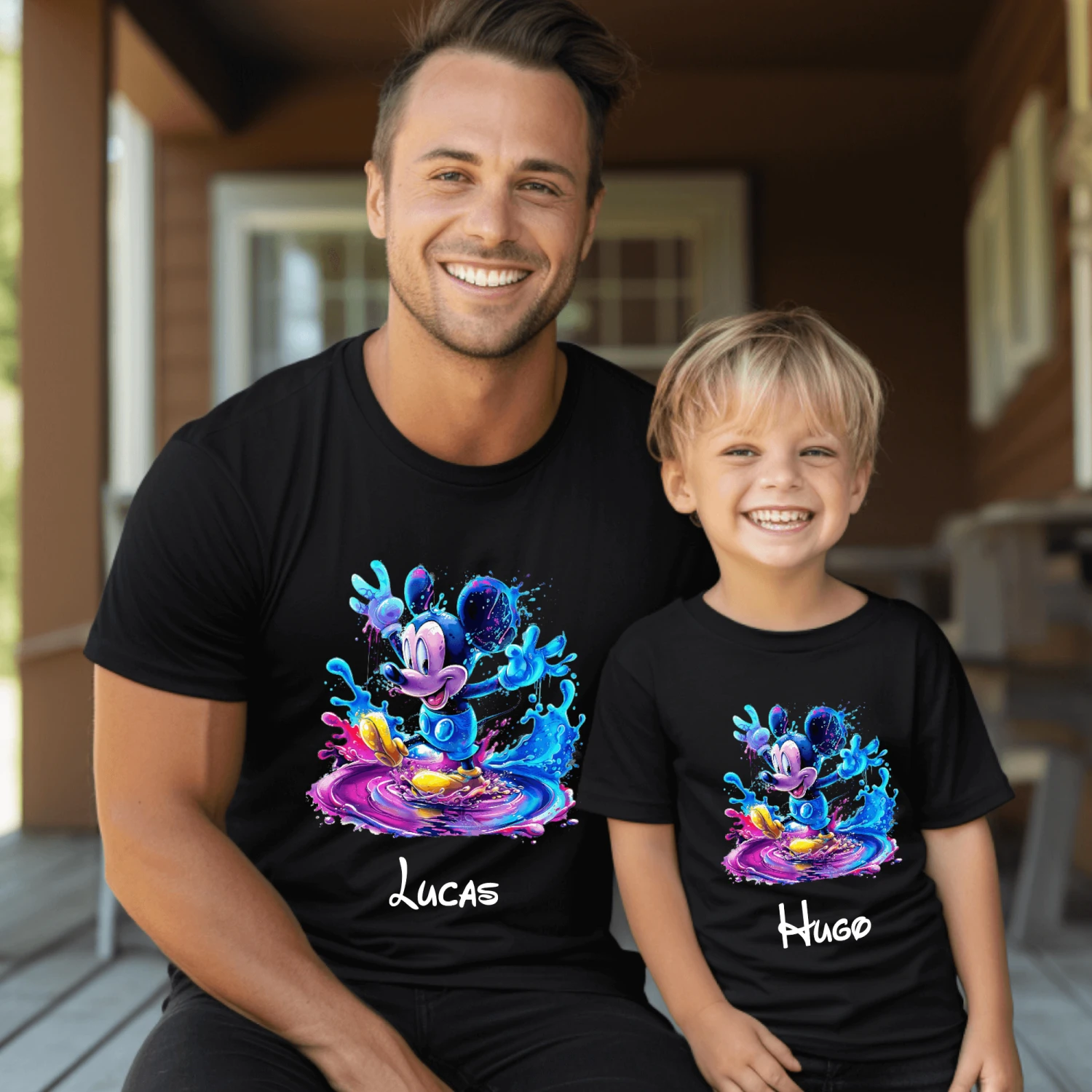 Camiseta Mickey-Minnie Charco Personalizada 2 Camiseta Mickey-Minnie Charco Personalizada - Imagen 2