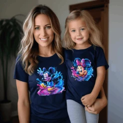 Camiseta Mickey-Minnie Charco -Roly Camiseta Mickey Minnie Charco azul marino