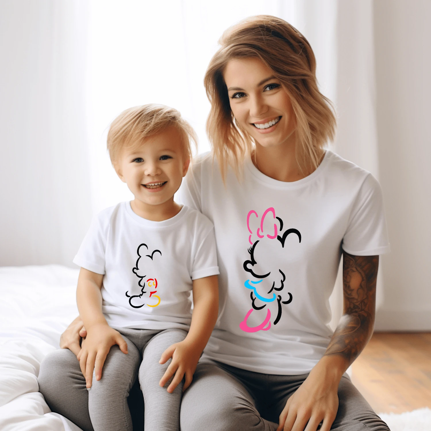 Camiseta Mickey-Minnie Silueta 2 Camiseta Mickey-Minnie Silueta - Imagen 2