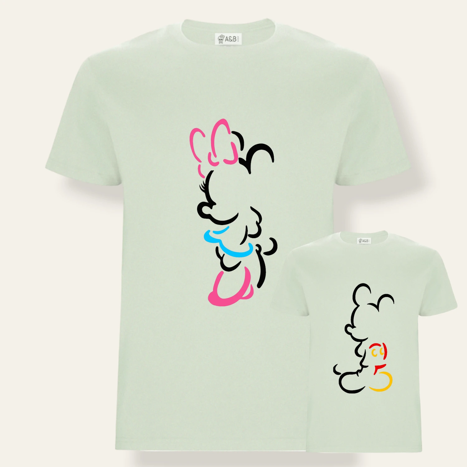 Camiseta Mickey-Minnie Silueta 8 Camiseta Mickey-Minnie Silueta - Imagen 8