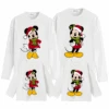 Camiseta Mickey Minnie Happy Christmas Manga Larga