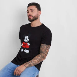 Camiseta Mickey & Minnie Love You Heart -Roly Camiseta Mickey Minnie Love you heart negra 2