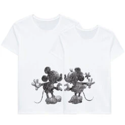 Camiseta Mickey & Minnie Boceto Negro