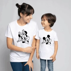 Camiseta Mickey & Minnie Contraste