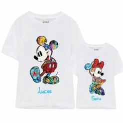 Camiseta Minnie & Mickey Drawings Personalizada -Roly Camiseta Minnie Mickey drawings Personalizada blanca 2