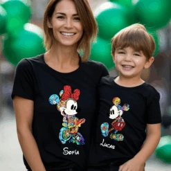 Camiseta Minnie & Mickey Drawings Personalizada