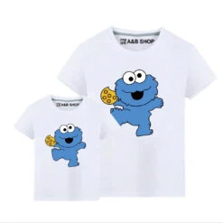 Camiseta Monstruo De Las Galletas Blanca