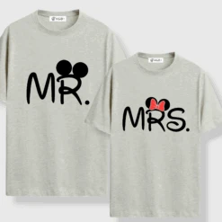 Camiseta Mr & Mrs -Roly Camiseta Mr Mrs gris