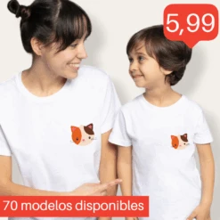Camiseta Orange Cute Cat Mini