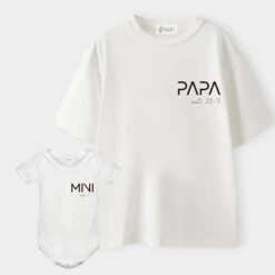 Camiseta Papa-Mama-Mini Letter -Roly Camiseta Papa Mama Mini Letter blanca 3
