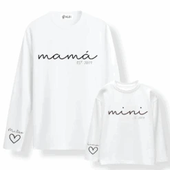 Camiseta Papá-Mamá Mini Cuore Manga Larga -Roly Camiseta Papa Mama Mini Cuore manga larga blanca 2